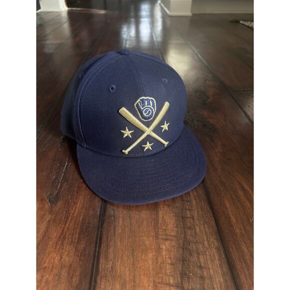 NEW ERA 59fifty fitted HAT MKE Brewers All-Star Game Workout Size 7 5/8 - Picture 2 of 5